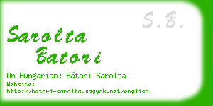 sarolta batori business card