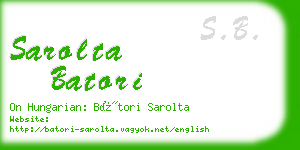 sarolta batori business card